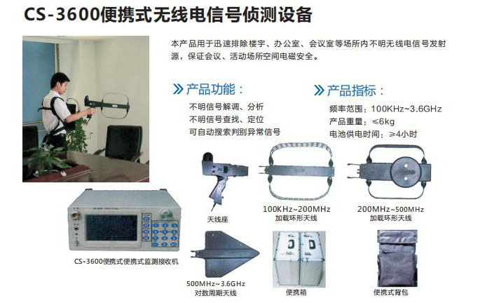 cs-3600便攜式無線電信號偵測設(shè)備 cs-3600便攜式無線電信號偵測設(shè)備